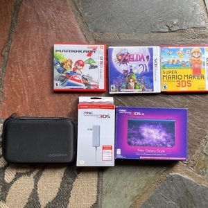 Barely used like brand new Nintendo handheld game console with AC adapter.